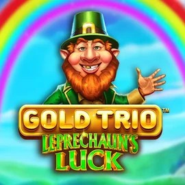 Gold Trio Leprechaun's Luck slot logo by Playtech at Betalice Casino