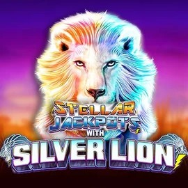 Stellar Jackpots with Silver Lion slot visual from Lightning Box Game available on betsalice.com