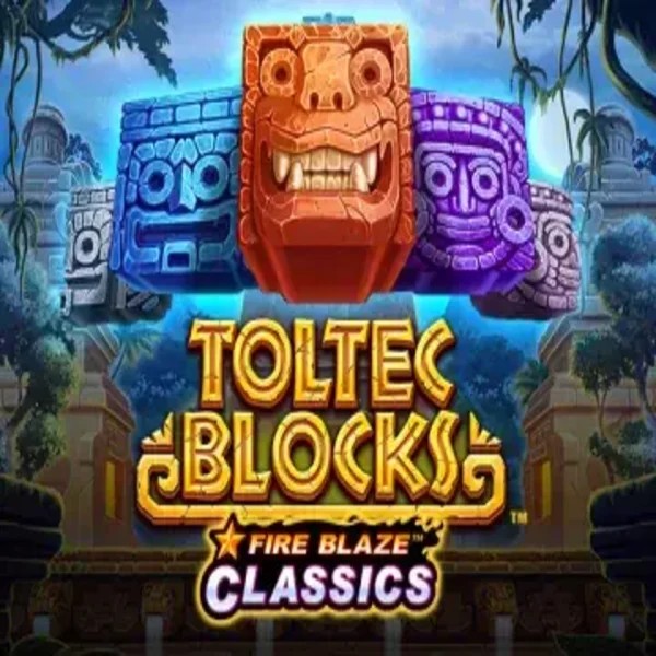 Fire Blaze: Toltec Blocks online game logo by Rarestone Gaming on betsalice.com